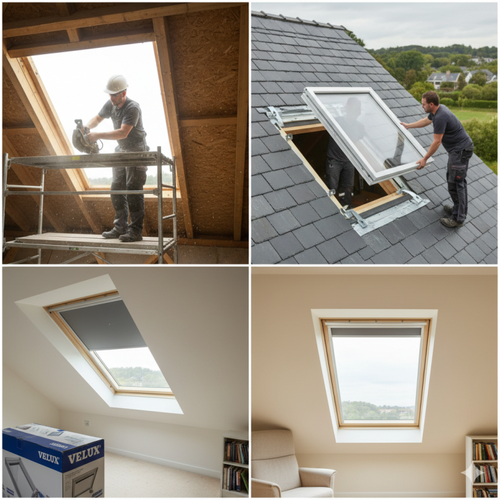 Pose de fenêtre de toit VELUX, Thionville